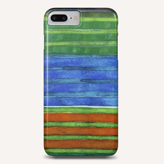 Horizontal Stripes In Red Blue Green Phone Case by Heidi Capitaine