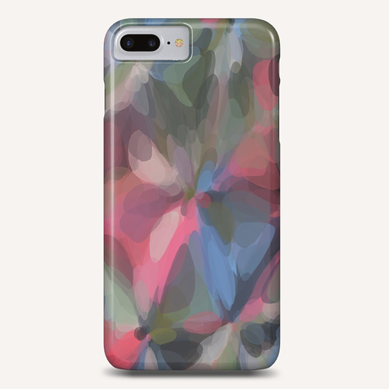 circle pattern abstract background in green pink blue Phone Case by Timmy333