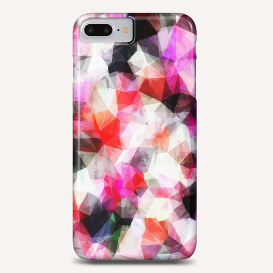 geometric triangle pattern abstract background in pink purple Phone Case by Timmy333