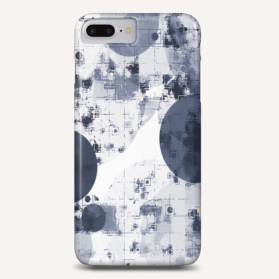 geometric circle pattern abstract background in black and white Phone Case by Timmy333