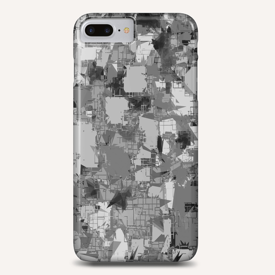 splash geometric abstract in black and white Phone Case by Timmy333