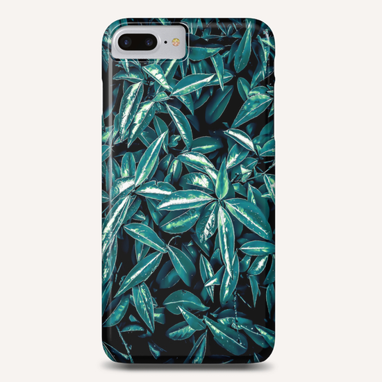 green leaves texture abstract background Phone Case by Timmy333