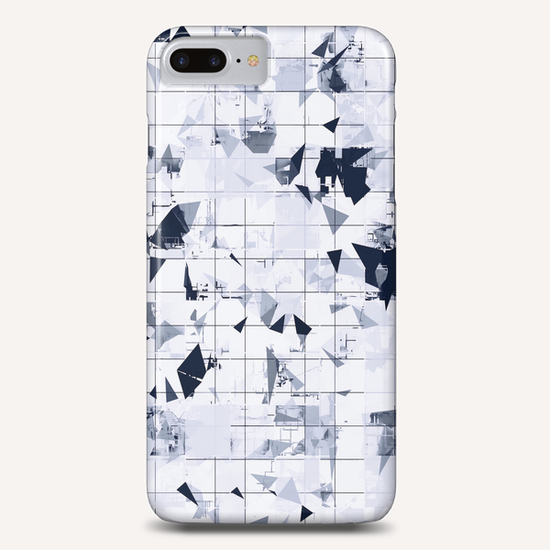 geometric square pattern in black and white Phone Case by Timmy333