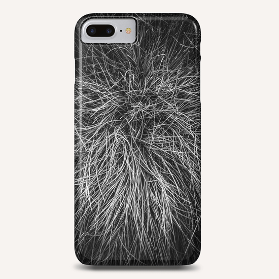 closeup grass texture in black and white Phone Case by Timmy333