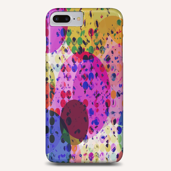 geometric circle pattern abstract in pink blue green Phone Case by Timmy333