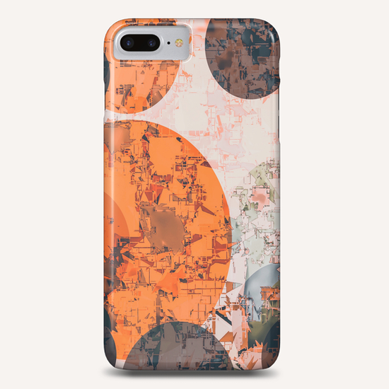 geometric circle pattern abstract in orange and brown Phone Case by Timmy333