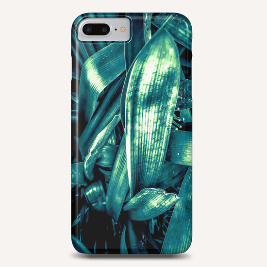 closeup green leaves texture background Phone Case by Timmy333