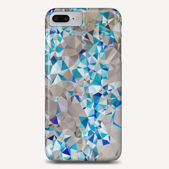 geometric triangle pattern abstract in blue and black Phone Case by Timmy333