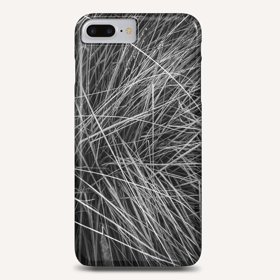 silky grass texture abstract in black and white Phone Case by Timmy333