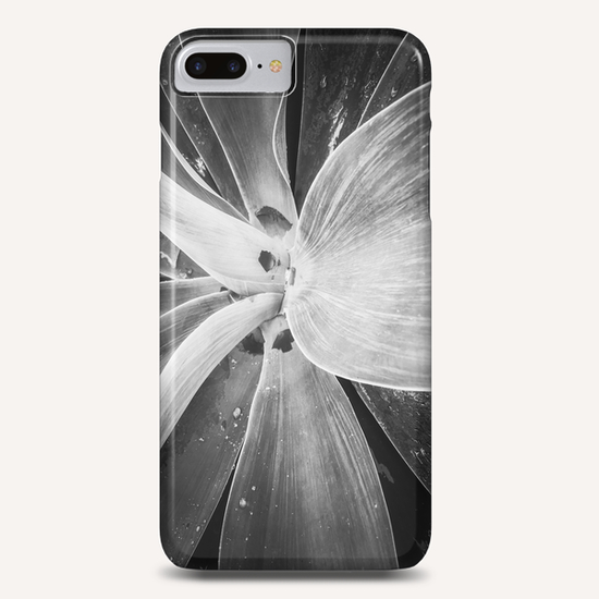 succulent leaves texture in black and white Phone Case by Timmy333