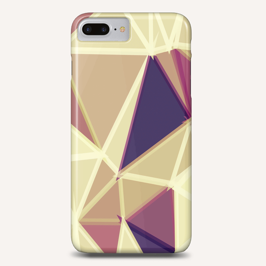 geometric triangle polygon pattern abstract in brown and red Phone Case by Timmy333