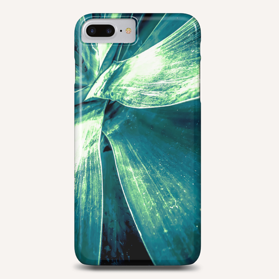 closeup green succulent leaves texture background Phone Case by Timmy333