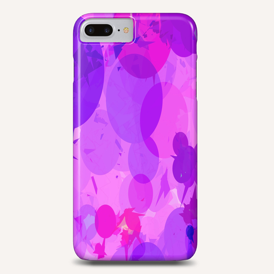 geometric circle and triangle pattern abstract in pink purple Phone Case by Timmy333