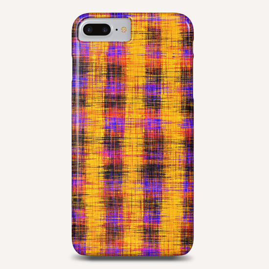 plaid pattern abstract texture in orange yellow pink purple Phone Case by Timmy333