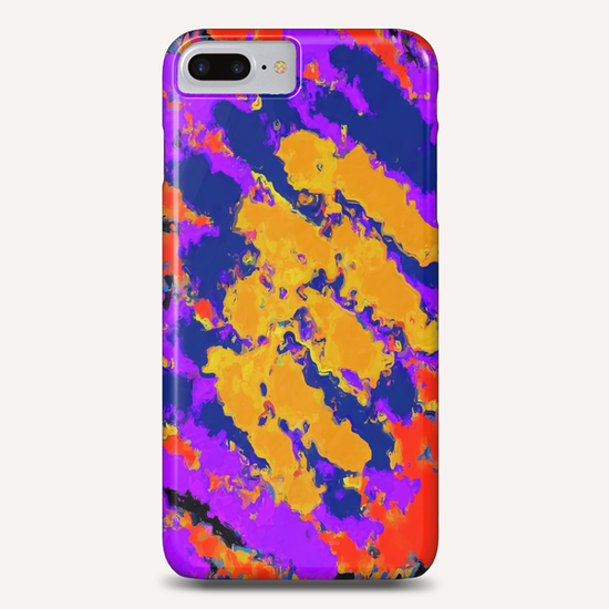 psychedelic splash painting abstract texture in red purple blue yellow Phone Case by Timmy333