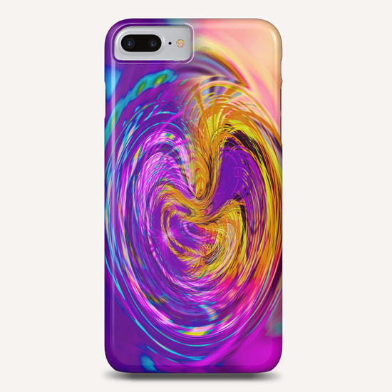 psychedelic graffiti abstract pattern in purple pink brown blue Phone Case by Timmy333