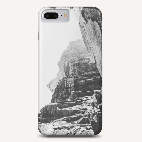 mountain view at Zion national park, USA with summer sunlight in black and white Phone Case by Timmy333