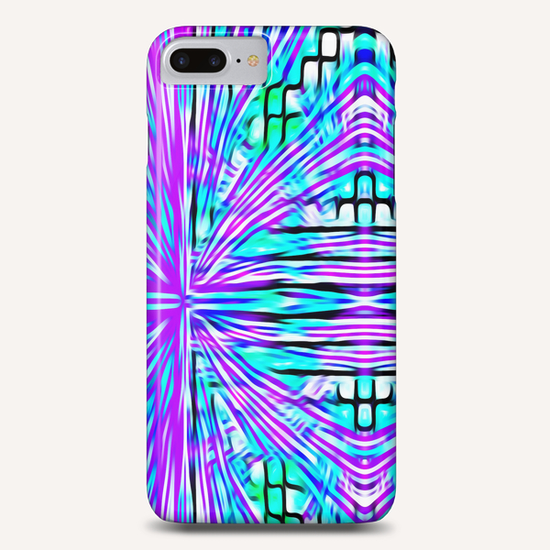 pink blue and green line pattern abstract background Phone Case by Timmy333