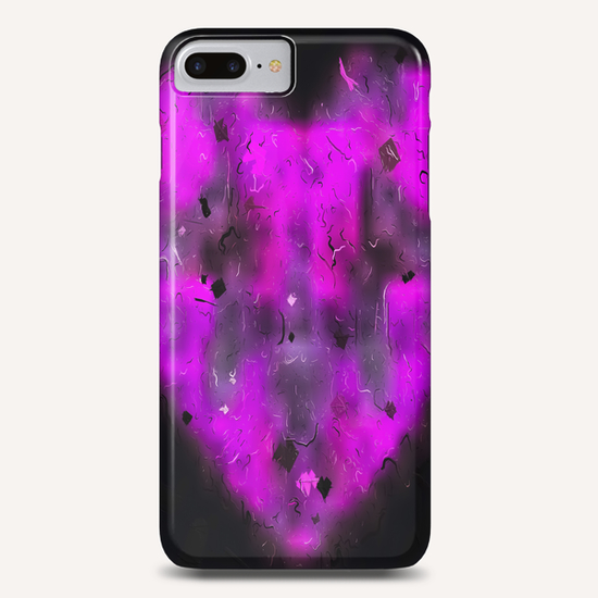 pink blurry heart shape with black background Phone Case by Timmy333