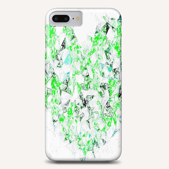 green heart shape abstract with white abstract background Phone Case by Timmy333