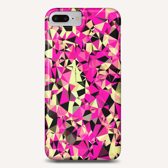 geometric triangle pattern abstract in pink and black Phone Case by Timmy333