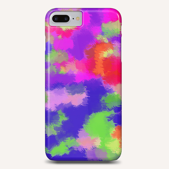 pink purple blue green and orange painting texture background Phone Case by Timmy333