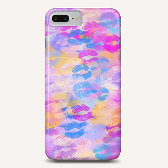 pink blue and purple kisses lipstick abstract background Phone Case by Timmy333