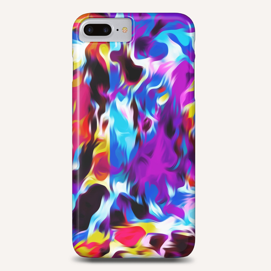 purple pink blue orange yellow and red spiral painting abstract background Phone Case by Timmy333