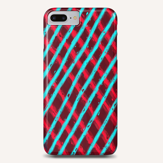 line pattern painting abstract background in red and blue Phone Case by Timmy333