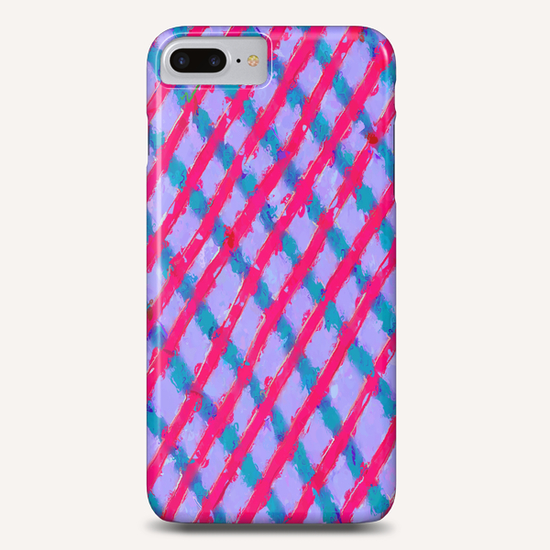 line pattern painting abstract background in red purple blue Phone Case by Timmy333