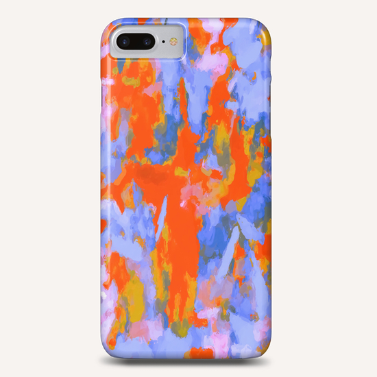 splash painting texture abstract background in red blue orange Phone Case by Timmy333