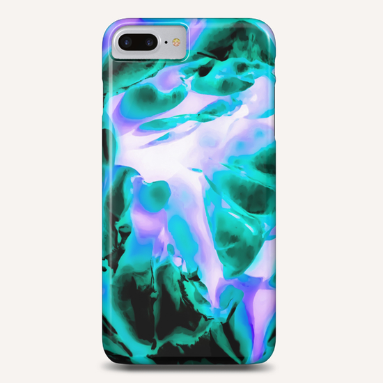 closeup rose texture abstract background in blue purple and green Phone Case by Timmy333