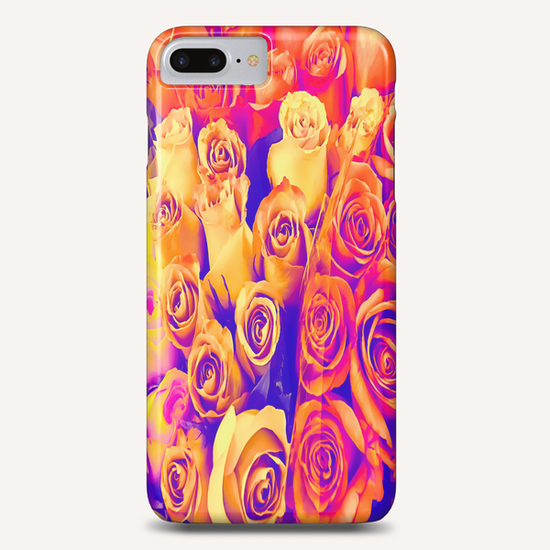 bouquet of roses texture pattern abstract in pink and white Phone Case by Timmy333