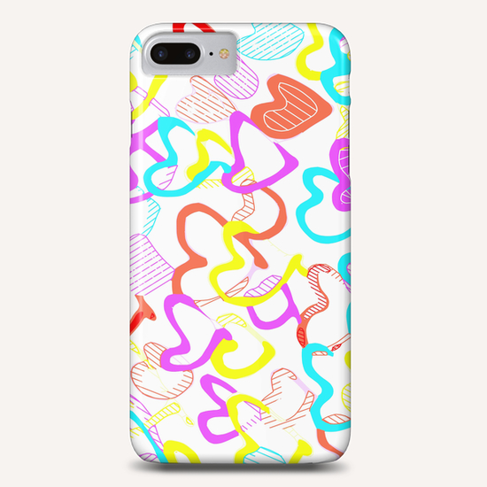 colorful heart shape pattern abstract Phone Case by Timmy333