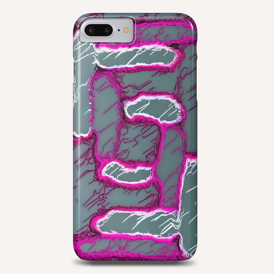 vintage psychedelic painting texture abstract background in pink and grey Phone Case by Timmy333