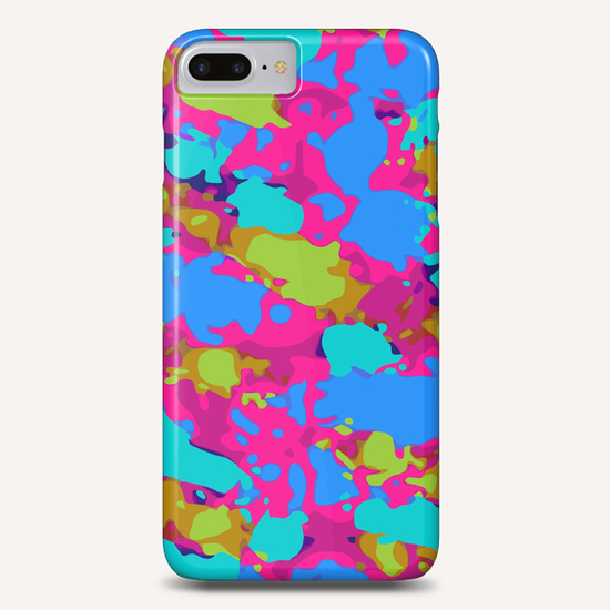 splash graffiti painting abstract in pink blue green Phone Case by Timmy333