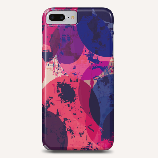 geometric circle pattern abstract in red and blue Phone Case by Timmy333