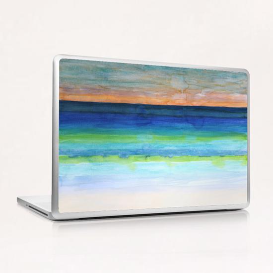 White Beach At Sunset Laptop & iPad Skin by Heidi Capitaine