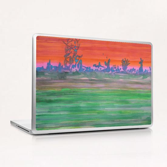 Landscape with Striped Field  Laptop & iPad Skin by Heidi Capitaine