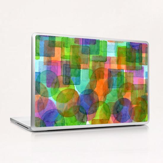 Befriended Squares and Bubbles  Laptop & iPad Skin by Heidi Capitaine