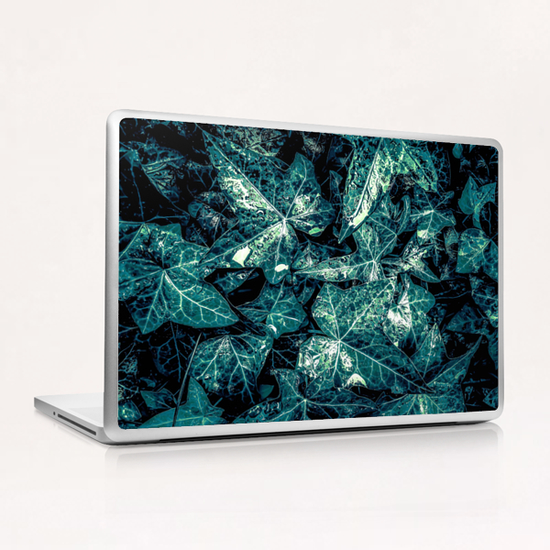 closeup green leaves texture background Laptop & iPad Skin by Timmy333