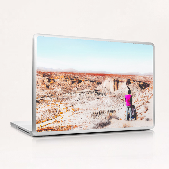 Desert with blue sky in summer in California, USA Laptop & iPad Skin by Timmy333