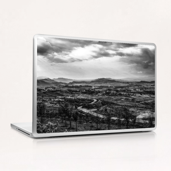 view from Simi Valley, USA in black and white Laptop & iPad Skin by Timmy333