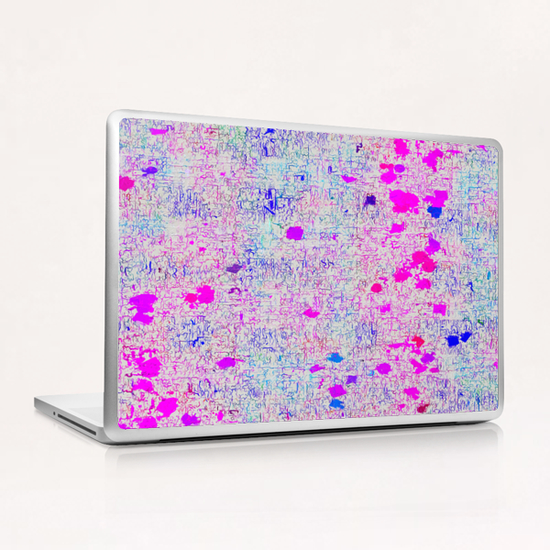 psychedelic abstract art texture background in pink purple blue Laptop & iPad Skin by Timmy333