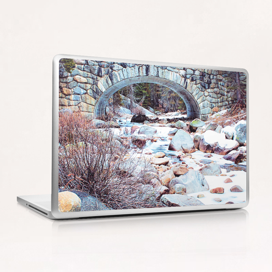 river covered with snow at Sequoia national park, USA Laptop & iPad Skin by Timmy333