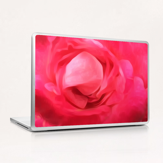 closeup red rose texture abstract background Laptop & iPad Skin by Timmy333