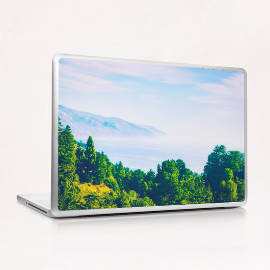 Beautiful ocean view with forest front view at Big Sur, California, USA Laptop & iPad Skin by Timmy333