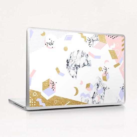 Marble Moon Abstraction Laptop & iPad Skin by Uma Gokhale