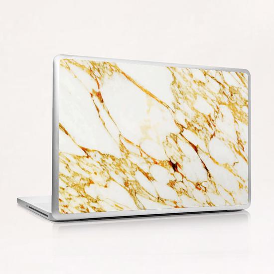 Gold Marble Laptop & iPad Skin by Uma Gokhale