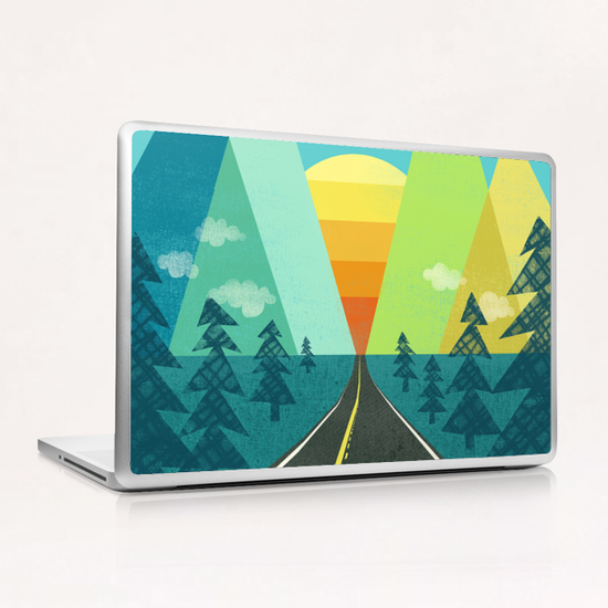 the Long Road Laptop & iPad Skin by Jenny Tiffany